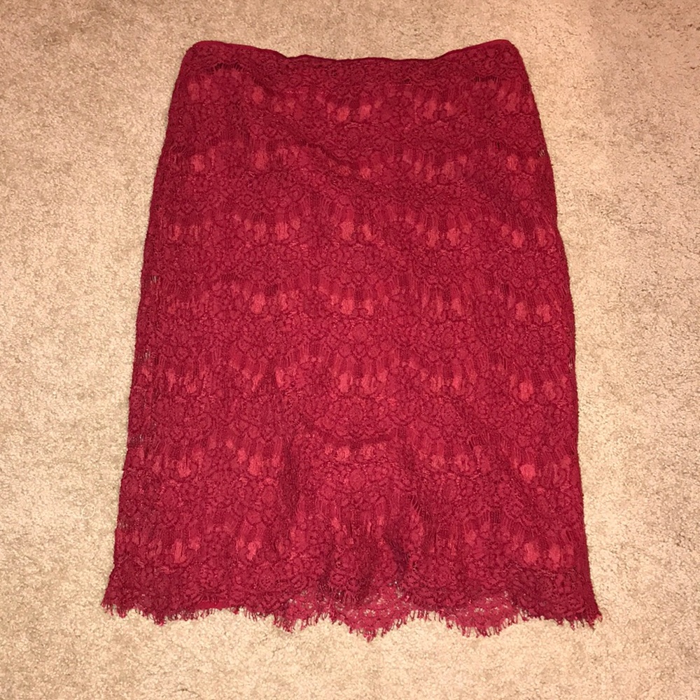 Forever 21 Red lace skirt